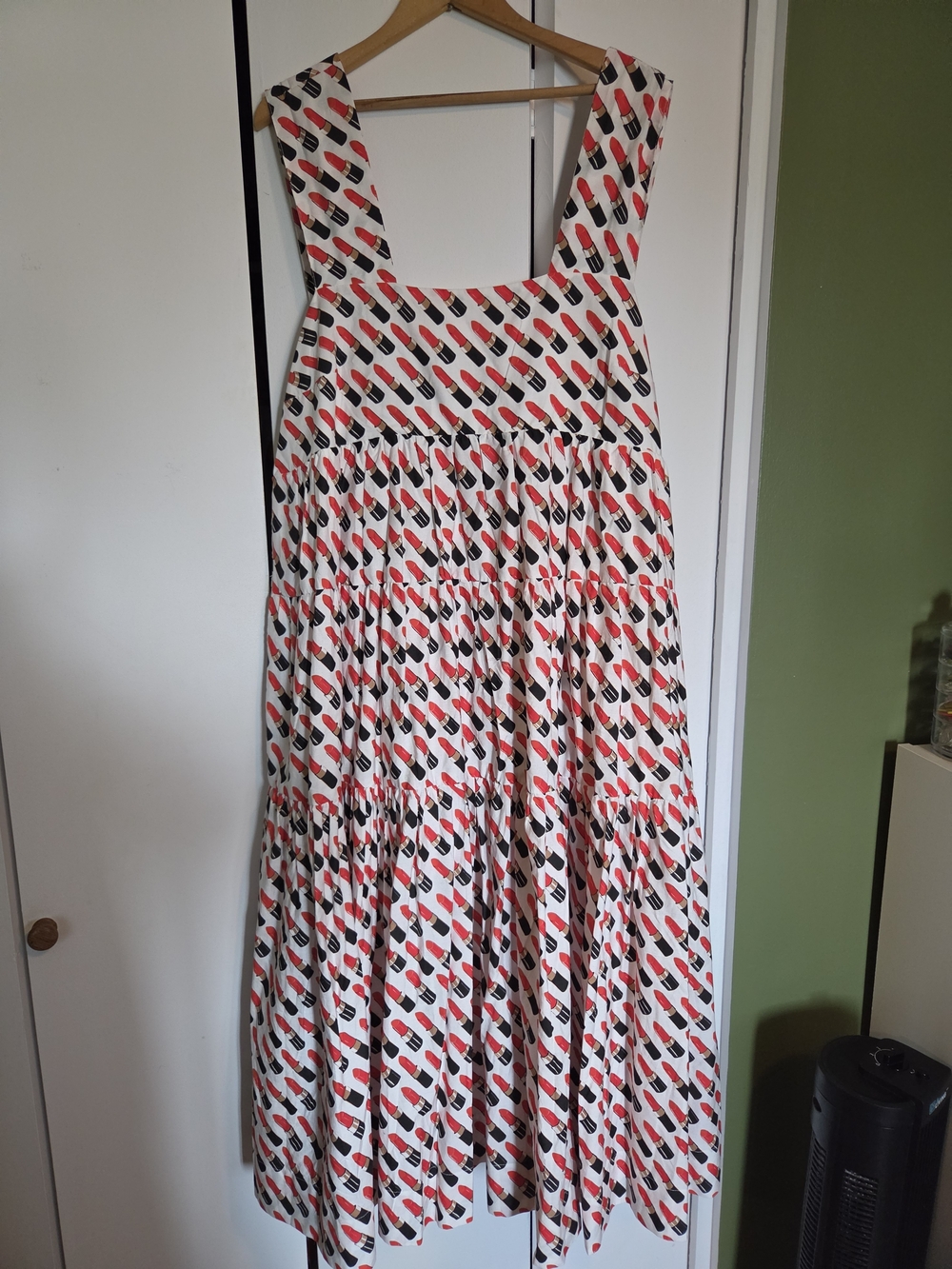 Anthropologie Square Neck Smocked Midi Dress, Size XL